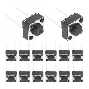 Lot de 100 boutons-poussoirs tactiles momentanés en plastique pour platine d'expérimentation - Neuf