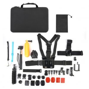 Kit d'accessoires pour camera de sport 48 en 1 pour GoPro Hero 7, 6, 5, Session 4, 3+, 3, SJCAM Xiaoyi - Neuf