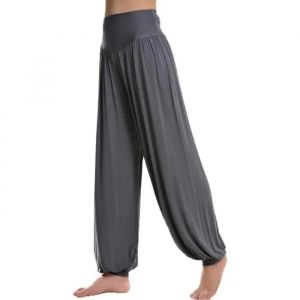 Femme Sarouels Pantalon Bouffant Elastique Extensible - Tu - Gris - Neuf