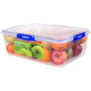KALANKA-KLIP IT PLUS Récipient de conservation alimentaire | Forme rectangulaire, 7,5 litres | Boîte alimentaire empilable et hermétique compatible réfrigérateur/congélateur | Plastique sans BPA - Neuf