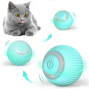 Jouet De Balle Interactif Pour Chat,Boule Avec Lumière Led,Jouet Chat Interieur Intelligente À Roulement Automatique Pour Chien Chatons,Rotation Automatique À 360 Degrés Et Chargement Usb.[L25] - Neuf
