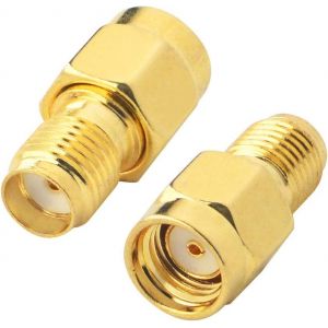 Boobrie Connecteur Rp-Sma Sma Connecteur Sma Femelle &Agrave; Rp-Sma M&acirc;le Adaptateur Rf Coaxial Sma Femelle(No Pin) Vers Rp-Sma M&acirc;le(No Pin) Pour Antenne Wifi/Lunettes/Drone Fpv/Amplificateur Signal 2-Pack-Marque G&eacute;n&eacute;rale - Neuf