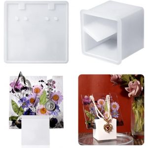 Moule Presentoir Bijoux Resine Epoxy, Moule Silicone Porte Bijoux, Jewelry Holder Mold Moule Carr&eacute; Moulle De Coul&eacute;e Moulage Pour Bricolage Fabrication D&eacute;coration - Neuf