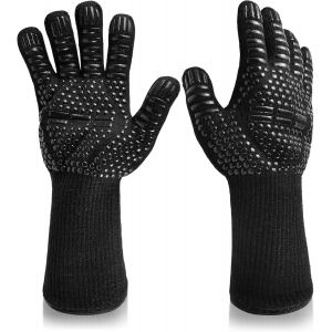LORANKA-Gants de Barbecue Ignifuges Anti-Br&ucirc;lure R&eacute;sistants aux Hautes Temp&eacute;ratures et aux Coupures - Pour Griller, Cuisine Sans Danger - Neuf