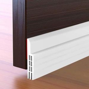 Calfeutrer Bas De Porte,Bande D'etanchéité En Silicone Souple Isolant Phonique Thermique Anti Bruit Poussière Stop À L'air Froid Anti Souris Fourmi Cafard Insectes (100x5 Cm,Blanc) - Neuf