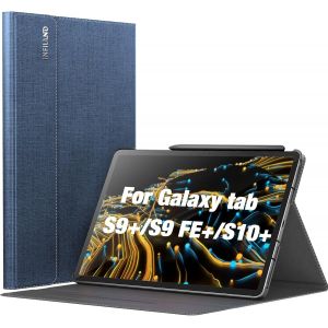 Infland Coque Pour Samsung Galaxy Tab S10+ Plus/S9 Fe+/S9+ Plus, Housse Support Multi-Angles Compatible Avec La Tablette Samsung Galaxy Tab S10+ Plus/S9 Fe+/S9+ Plus [R&eacute;veil/Auto Veille], Marine - Neuf