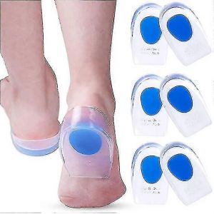 3 Pair Gel Heel Cups Plantar Fasciitis Inserts - Silicone Gel Heel Pads For Heel Pain, Bone Spur & A-- - Neuf
