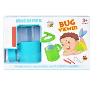 Ensemble de loupes et de bouteilles pour l'observation des insectes, jouet educatif pour enfants, exploration optique scientifique, puzzle, bleu - Neuf