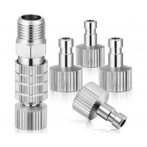 Kit d'adaptateurs de raccord rapide pour a&eacute;rographe, 5 pi&egrave;ces, 1/8 pouce - Neuf