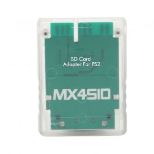 Adaptateur De Carte De Stockage Transparent Plug And Play, Lecteur De Carte Memoire Professionnel Pour Console De Jeu Ps2, Blanc - Neuf