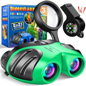 ERYI-8X21 Jumelles Enfant, Loupe Boussole Sifflet Kit Exploration Enfant, Jouet & Cadeau Enfant - Neuf
