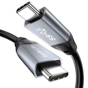 Tye-Câble De Données Usb C Vers Usb C 100 W, 20 Gbit/S Ultra Flexible Usb 3.2 Gen2x2, Câble De Charge Rapide Pd 5a, Câble Vidéo 4k @ 60 Hz Pour Macbook Pro Air, Dell Xps, Otg, Moniteur Usb-C (1 M) - Neuf
