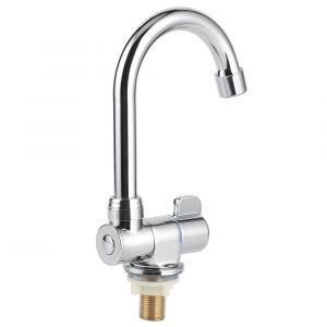 Robinet De Lavabo Robinet eau Froide Rotatif En Acier Inoxydable Cuisine - Neuf