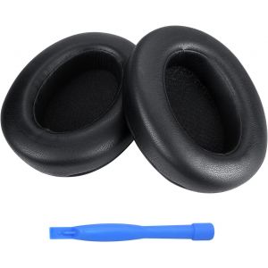 Remplacement Coussinets d'oreille pour Sony WH-XB910N Noise Cancelling Casque Memory Foam et Protein PU Coussinet Casque-Coussinets de Rechange-Noir - Neuf
