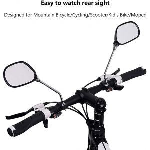 Lot De 2 R&eacute;troviseurs De V&eacute;lo Pivotants &Agrave; 360&deg; R&eacute;glables, R&eacute;troviseurs Pour Trottinette &Eacute;lectrique, Guidon De V&eacute;lo Pour Vtt (22,2 Mm) - Neuf