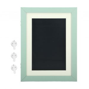 Cadre photo pour enfants a faire soi-meme, fermeture magnetique, format horizontal et vertical, cadre d'affichage avec clous, bleu - Neuf