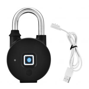 Cadenas de securite intelligent antivol a empreintes digitales, cadenas sans cle, etanche, pour l'exterieur - Neuf