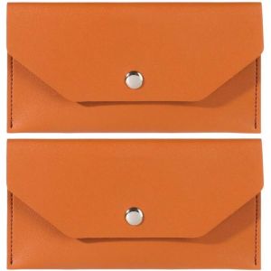 Portefeuille En Cuir Pu Réutilisable Pour Argent Liquide Enveloppes Marron Petits Billets Pochettes De Rangement Rétro Pour Hommes Et Femmes Voyage D'Affaires - Neuf