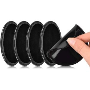 5 Pi&egrave;ces Tampons Nano Magique Adh&eacute;sifs Gel, Silicone Tapis Antid&eacute;rapant pour Voiture Support de T&eacute;l&eacute;phone et GPS,Maison, Bureau,sans Trace Paste (Noir) - Neuf