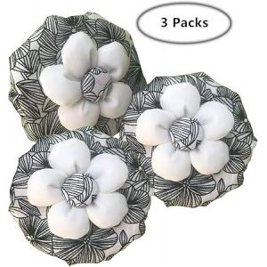 3 Pcs Bouton de Porte Couvre-Black Floral Bouton de Porte Protecteur Doux Bouton Rond Couvre pour Porte Réutilisables Poignée de Porte, Couvercle avec une Éponge Machine Décoratifs - Neuf