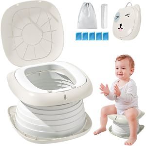 Chenquansarl-Pot Pour Bébé Toilette Portable Enfant, Pot Pliable Pour Enfants Avec Sac De Rangement Et Sac Poubelle, Pliante Toilettes Pour Enfants, Pot De Voyage Pour Enfants, Pot Pliant Pour Enfant - Neuf