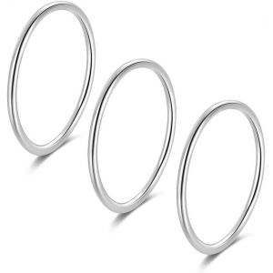 Kalanka-Anneau Bague Phalange Simple Argent 925 Sterling Pour Femmes Filles Empilables Set Fine Midi Knuckle Anneaux - Neuf