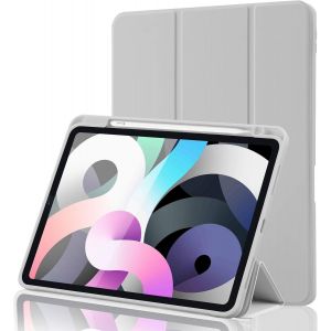 LORANKA-Coque pour iPad Air 7 11 Pouces 2025 M3 / Air 6 2024 M2 / Air 5/4 2022 2020 10,9 Pouces avec Porte-Stylo, Prend en Charge la Charge de Pencil 2nd Gen, Auto R&eacute;veil/Sommeil Smart Cover, Gris - Neuf