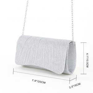 Sac À Bandoulière Brcorporelle Pour Femme, Pochette Élégante À Motif De Rotterdam Kle Initiated, Mode Jotote, Sac À Main Chic Pour Soirée Et Mariage.Silver. - Neuf