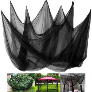 ASFASFq-3 x 10 m Filet Moustiquaire, Noir Filet Anti Insecte avec 100 Serre-Câbles, Voile Anti Insecte Potager Utilisé pour Protéger Les Légumes, Les Fruits, Les Fleurs et Les Plantes des Insectes - Neuf