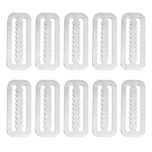 10 Pi&egrave;ces 2 Pouces Ceinture De Sangle Plong&eacute;e Bouchon Coulissant Clips Retenue Poids Avec Dents Pour Ceintures Standard (5.1 Cm) - Neuf