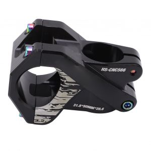 Potence De Guidon De Velo Legere Et Robuste, Design Creux Sculpte, Accessoires Pour Guidon De Velo De Montagne, Noir - Neuf
