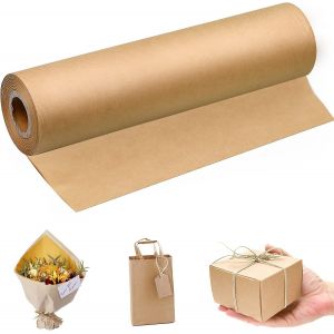 Papier Kraft Rouleau 30cm X 30 M Rouleau De Papier Kraft Brun Cadeau De Noël Papier Recyclé Naturel Papier D'emballage De Fleurs Cadeau L'emballage Envois Postaux Colis - Neuf
