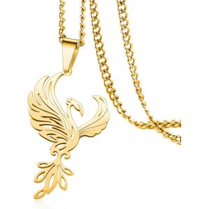 Trahoo-Collier Phoenix Pour Femmes Collier Pendentif Oiseau De Feu Phoenix En Acier Inoxydable Pour Hommes Cadeaux De Bijoux Tendance - Neuf