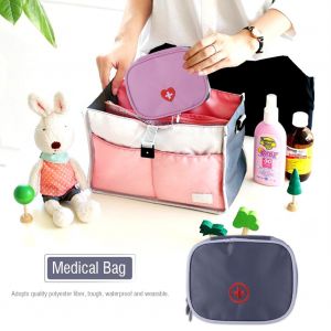 Trousse De Rangement Multifonction Portable Pour Medicaments D'urgence, Trousse De Maquillage Et De Cosmetiques (Gris) - Neuf