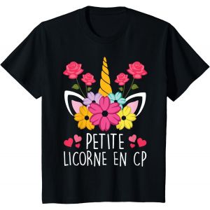 KALANKA-Enfant Petite Licorne en CP Idée Cadeau Fille Cours Préparatoire T-Shirt - Neuf