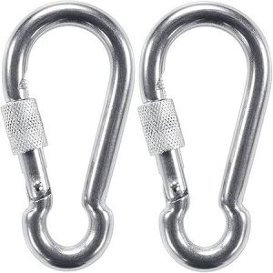 2pcs Mousqueton À Verrouillage Automatique Clip, 12kn 1200kg Durable D-Anneau En Alliage D'aluminium Mousqueton Verrouillant Mousqueton Crochet Pour Le Camping En Plein Air - Neuf