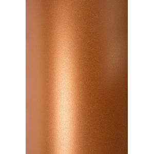 10x Carton Rouge Cuivr&eacute; Nacr&eacute; 300g A4 210x297mm Sirio Pearl Copperplate Papier D&eacute;coratif De Haute Qualit&eacute; Pour Invitations Cartes De V?Ux Scrapbooking Bricolage Billets D'entr&eacute;e Diy - Neuf