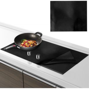 AYUHR-Tapis de Protection Plaque Induction, 52x61cm Couvre Plaque de Cuisson Induction en Silicone, Plaque Protection Plaque Induction, Protège Plaque Induction Anti Rayures Non Slip (Noir) - Neuf