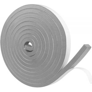 Joint Isolation pour Porte Fenêtre,Joint Adhésif en Mousse Caoutchouc,12mm(l) x12mm(H) x4m(L),Résistant aux Intempéries,Anti-Collision,Isolation,Gris - Neuf