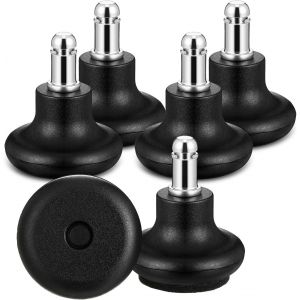 Lot De 5 Roulettes Pivotantes De Rechange Pour Chaise De Bureau (Noires), 5 Cm De Haut, Pour Tabouret - Neuf