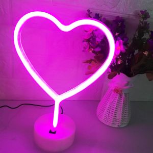 Kuwl-Rose Love Vertical Led Lampe De Table Avec D&eacute;coration Exquise Chambre &Agrave; Coucher N&eacute;on Interrupteur Contr&ocirc;le Pour Les Amis De L'amour Enfants Et Enfants Nuit Salon Ambiance Lampe De Recul - Neuf