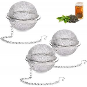 Eryi-Filtre À Thé, Infuseur À Thé Pour Thé En Vrac, 3pcs Passoire À Thé En Acier Inoxydable, Ensemble Passoire À Thé Ronde, Filtre The Pour Tasse Pour Épices Théière Mug Tasse Bouteille - Neuf