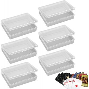 Chenquansarl-Boîte À Cartes 6pcs Boîte Transparente De Rangement Plastique Conteneurs De Stockage Bijoux Organisateur Boîte Plastique Petite - Neuf