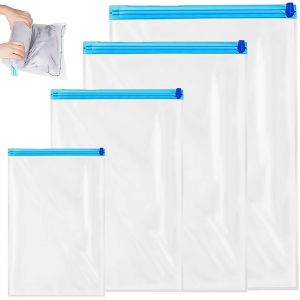 loc-Lot De 4 Sacs Sous Vide R&eacute;utilisables En 4 Tailles Pour Le Voyage Et Le Sac &Agrave; Dos (40X50,40X60,50X35,50X70Cm) - Neuf