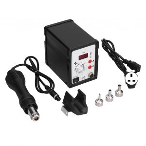XYONG Station de pistolet a air chaud, affichage numerique, appareil de reparation et de dessoudage reglable, 700 W, prise 858DUK 250 V - Neuf