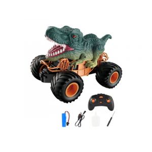 Voiture tout-terrain t&eacute;l&eacute;command&eacute;e dinosaure 2,4 GHz avec fonction de pulv&eacute;risation pour enfants - Neuf