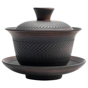 Service &Agrave; Th&eacute; Chinois Avec Couvercle Infuseur,Tasse &Agrave; Th&eacute; Portable En Argile Faite &Agrave; La Main - Neuf