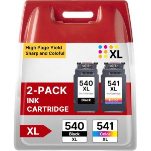 NouvelHorizonstore-Cartouche Canon 540 et 541 Remplacement pour Canon 540 541 XL PG-540XL CL-541XL Encre Compatibles pour PIXMA MX475 MG3650s MG3600 MG3650 MG3550 MG4250 TS5150 (1 Noir, 1 Tri-Couleur - Neuf