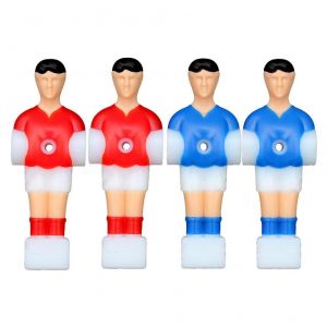 Lot de 4 baby-foots de rechange pour hommes &iquest; Joueurs de football en plastique durable pour baby-foot &iquest; Rouge et bleu - Neuf
