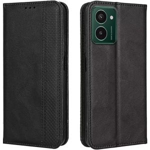 Kal-Coque Pour Hmd Pulse Pro (6.65"" Inches), Etui Flip Folio En Cuir Pu Avec Interrupteur Magnétique, [3 Fentes Pour Cartes] [1 Portefeuille] Housse - Le Noir - Neuf